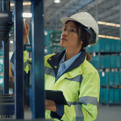 female engineer working