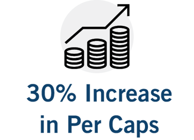 30 percent Increase PerCaps icon