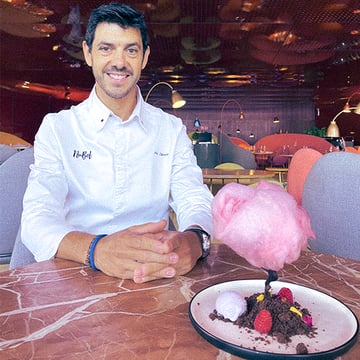 Men at restaurant with chef uniform