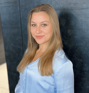 blond young woman headshot