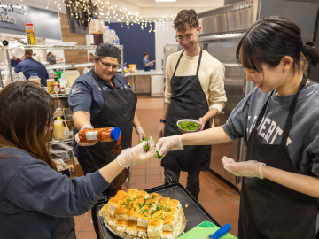 people and chef cooking