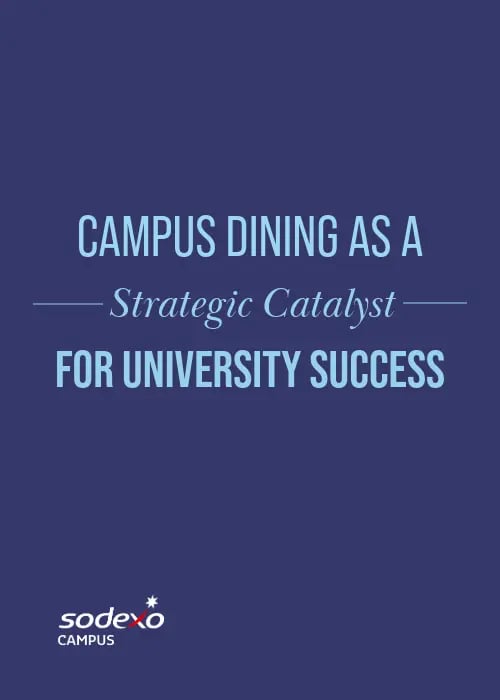 Cover of the white paper titled "Campus Dining as a Strategic Catalyst for University Success." 
