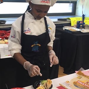 chef girl cooking