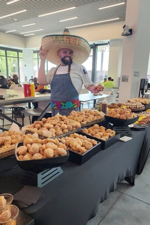 Churro bar with Chef man