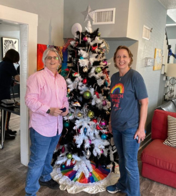 couple christmas tree