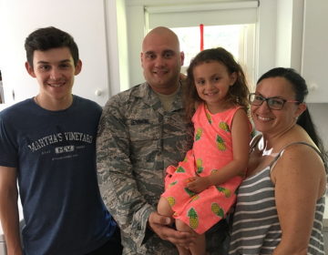 family picture with military