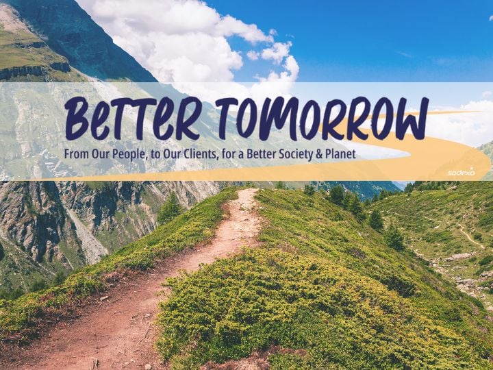 Better Tomorrow Logo over image of mountain path