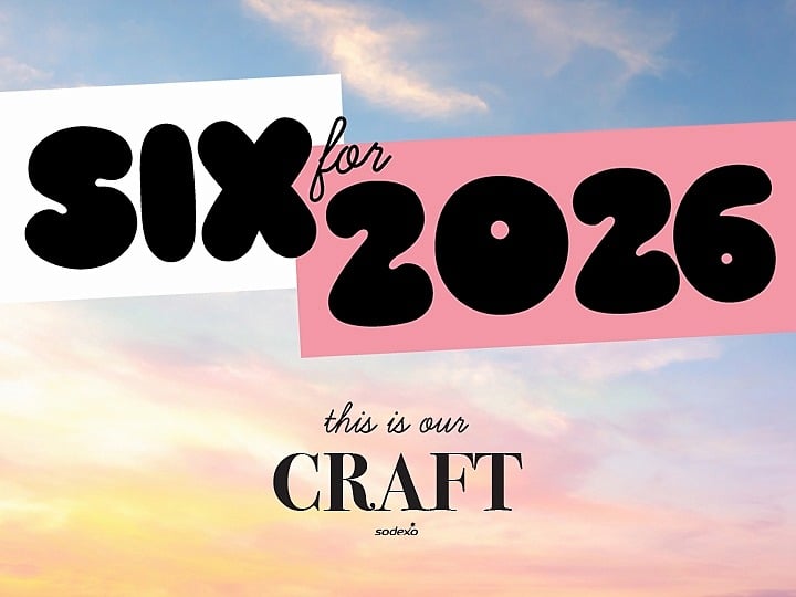 Craft magazine thumbnail with Six for 2026 text on a sunset background.