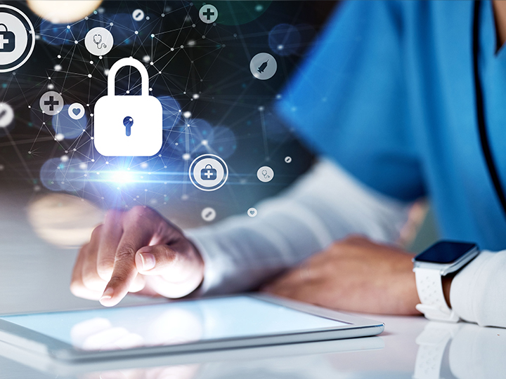 Image illustrating methods to safeguard data stored in the cloud, featuring icons of locks, shields, and secure servers.