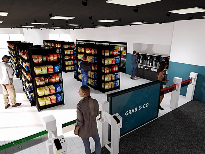 Rendering of a frictionless market. 