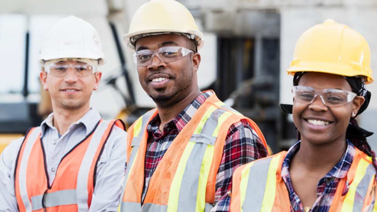 workers with uniform