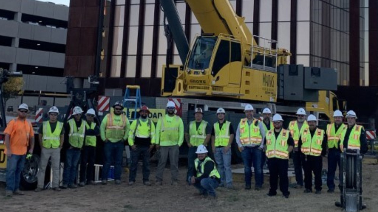 big group of workers