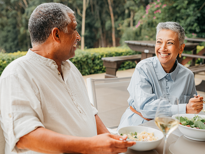 a couple of old man eating