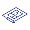 Design and pencil icon.