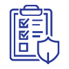 Check list shield icon.