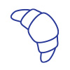 croissant line icon