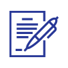 paper and pencil line icon