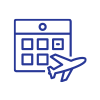 travel calendar plane line icon