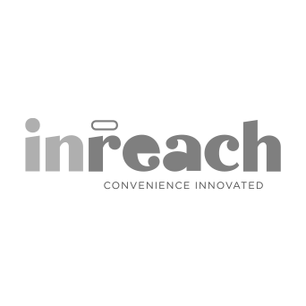 Logo for 'inreach' featuring modern lowercase typography. The tagline 'CONVENIENCE INNOVATED' is displayed below in smaller uppercase text, emphasizing the brand's innovative approach