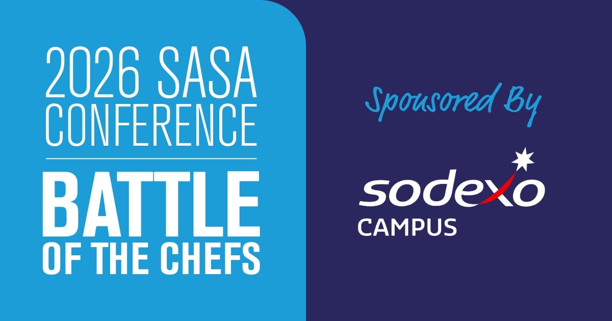 Image card with the text ‘2026 SASA Conference Battle of the Chefs, Sponsored by Sodexo. 