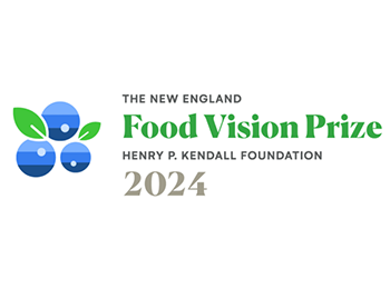 Logo for the New England Food Vision Prize 2024, awarded by the Henry P. Kendall Foundation.