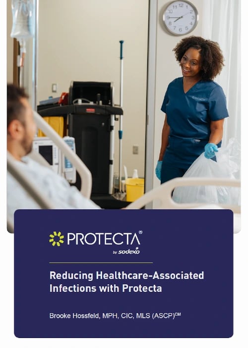 Cover of the Reducing Healthcare-Associated Infections with Protecta white paper.