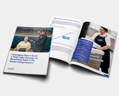 Open booklet “Leveraging Data to Build a Total Labor Strategy” for nonclinical senior living staff.