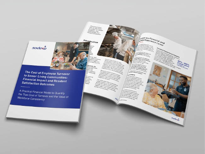 Cover and inside preview of white paper The Cost of Employee Turnover to Senior Living Communities.