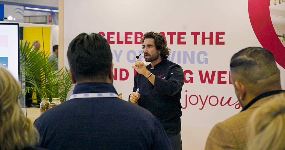 Chef Gabe Kennedy presents Joyous at the LeadingAge 2025 Annual Meeting.