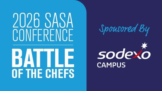 Image card with the text ‘2026 SASA Conference Battle of the Chefs, Sponsored by Sodexo. 