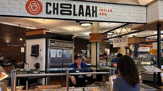 Choolah, the Indian food station inside Peregrine Dining Hall at SUNY New Paltz.