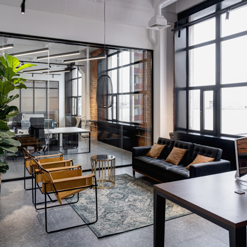 A clean, well-managed office space.