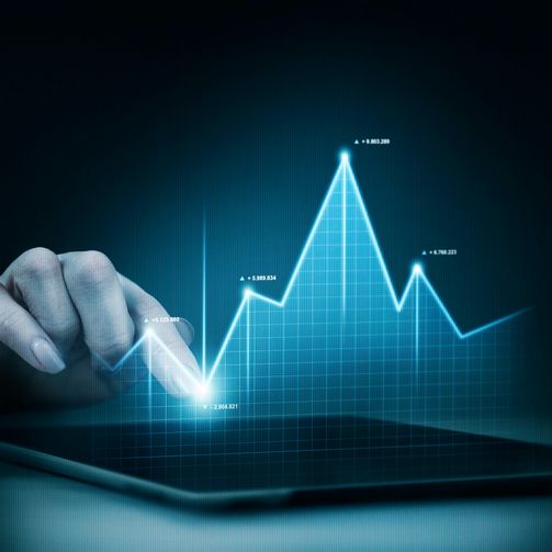 A digital display of performance metrics on a tablet.