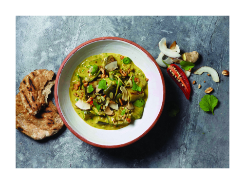 Green curry with vegetables