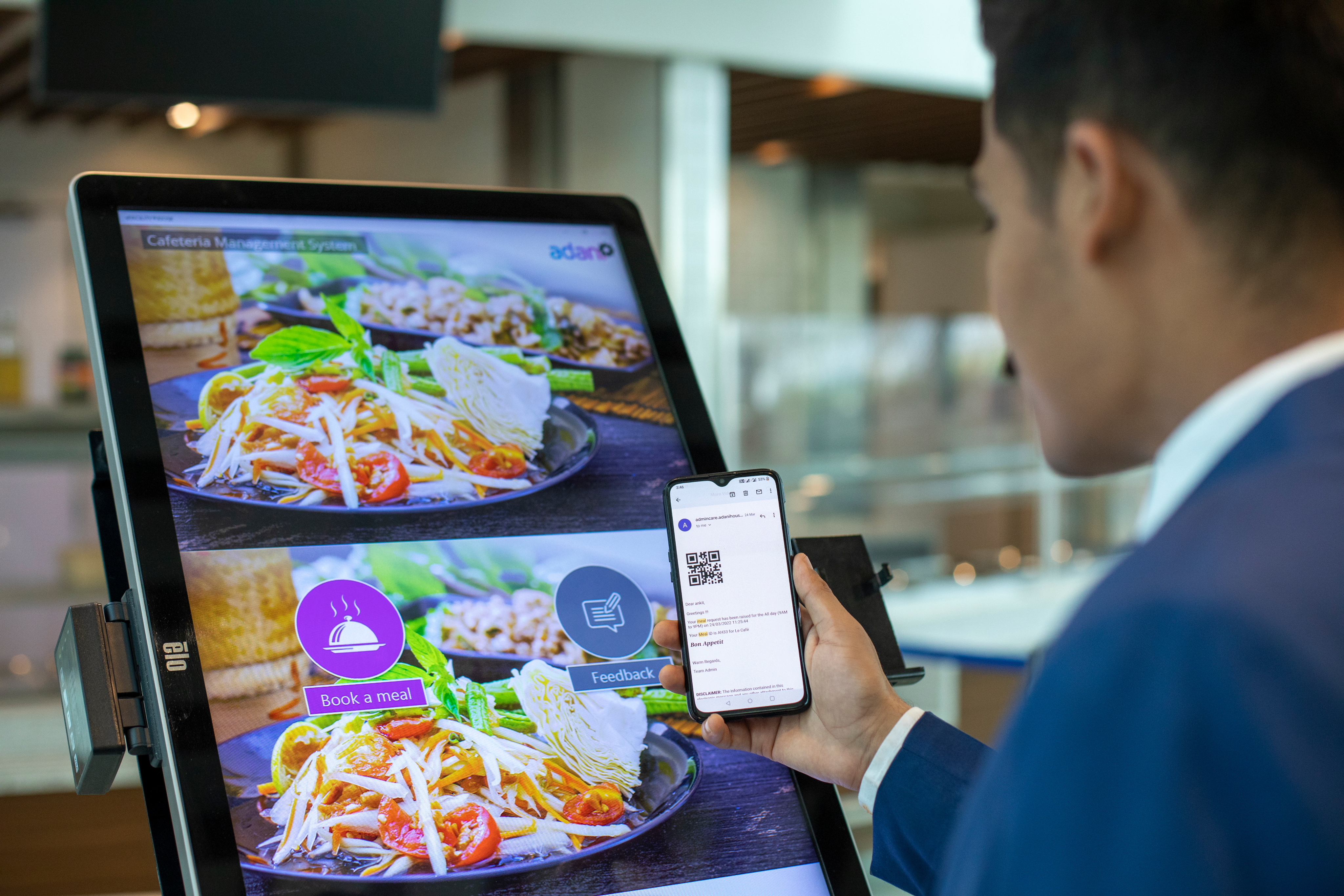 A man ordering food using his smartphone
