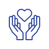 Two hands holding a heart
