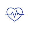 Heart icon with a heartbeat line