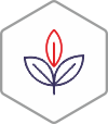 Leaf icon represent health and wellness