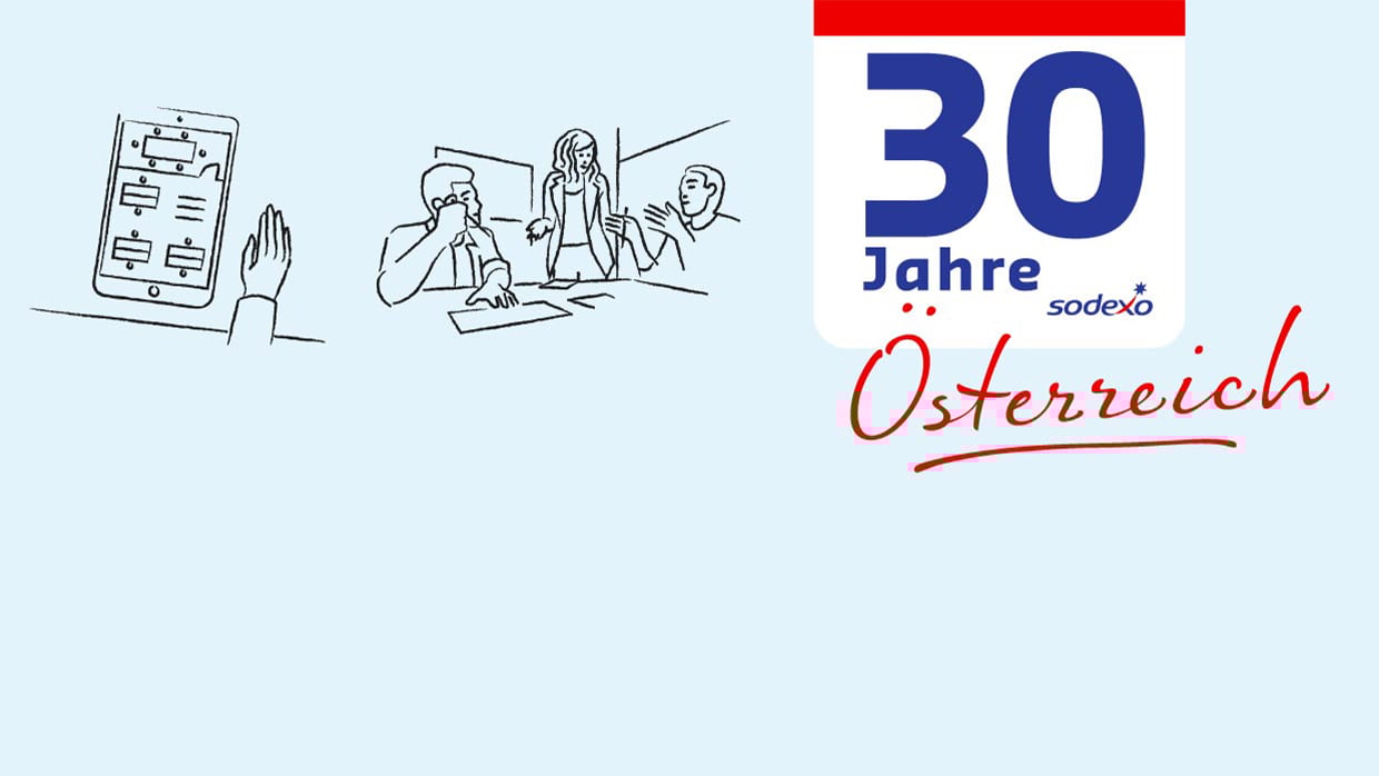 Sketchzeichnung 30 Jahre Sodexo Oesterreich