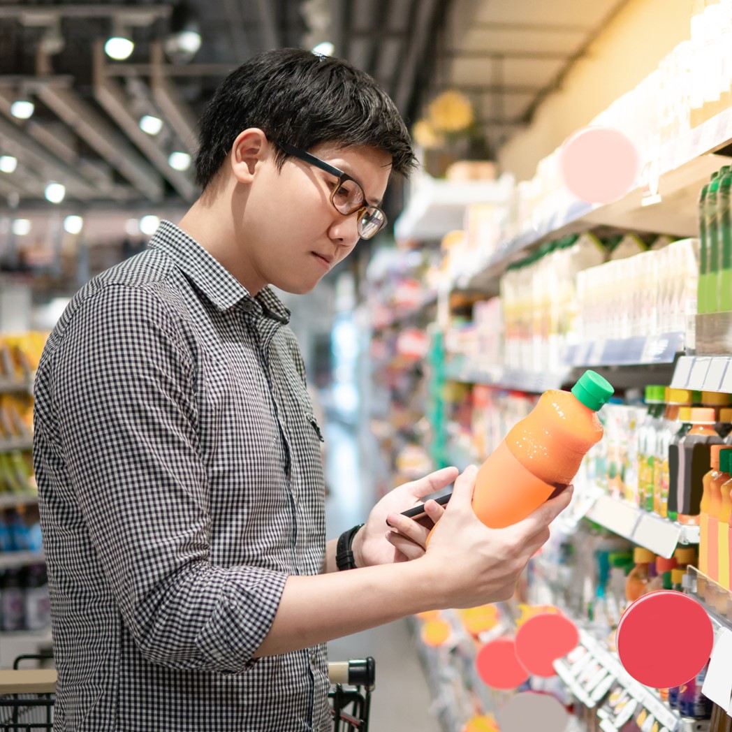 man buying