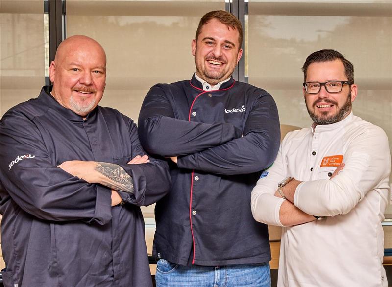 Sodexo Küchenteam präsentiert internationale Zusammenarbeit und kreative Ansätze für Food Innovation.