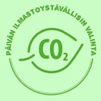 Päivän ympäristöystävällinen valinta -merkintä.