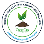 Kierrätämme kahvinporot -logo.