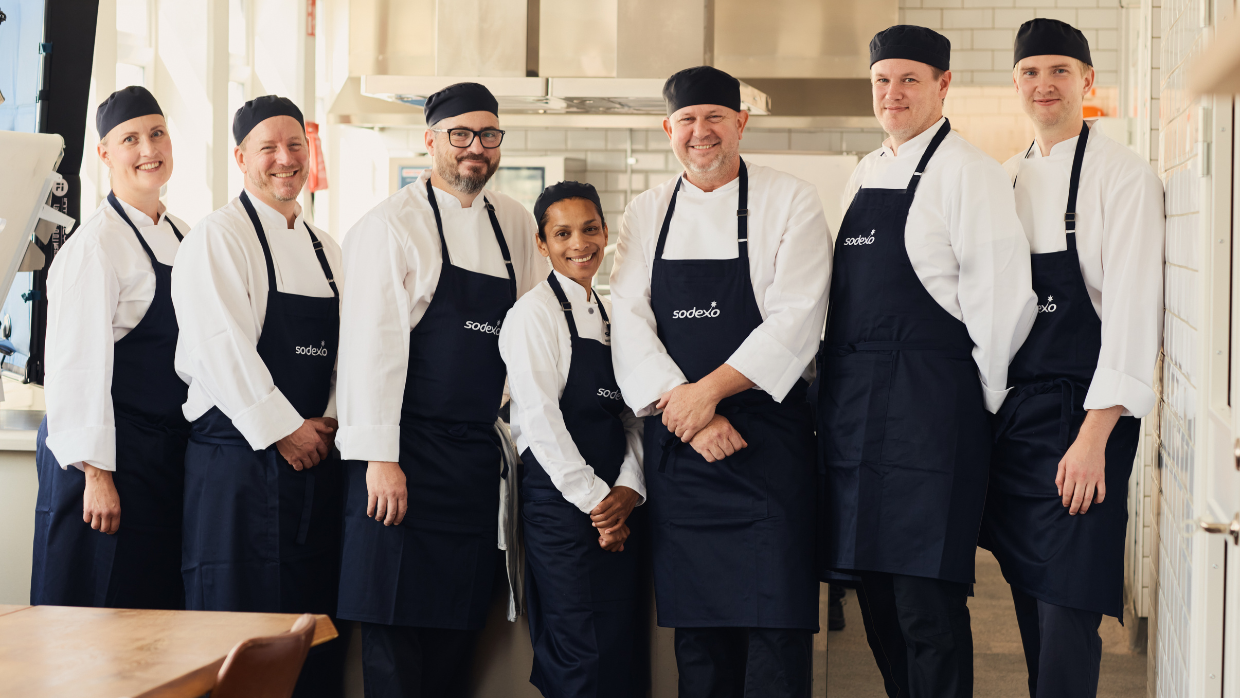 Jessie Sommarström tillsammans med Sodexo Culinary team