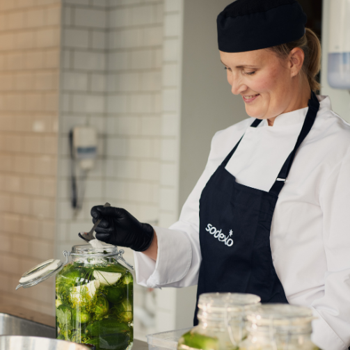 Jessica, en av kockarna i Sodexo Culinary Team