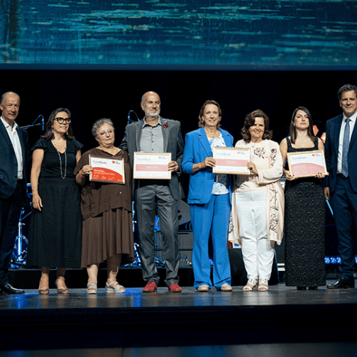 Gruppbild på volontärpristagarna under Stop Hunger Evening 2026
