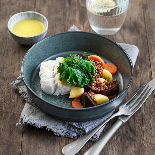 En portion mat lagad enligt Bistro-konceptet