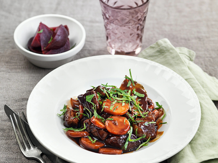 Bistro kalopps på tallrik