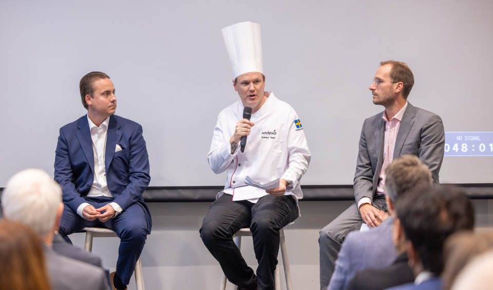 Oscar Jonasson på Sodexos sidoevent på Stockholm Food Forum oktober 2025