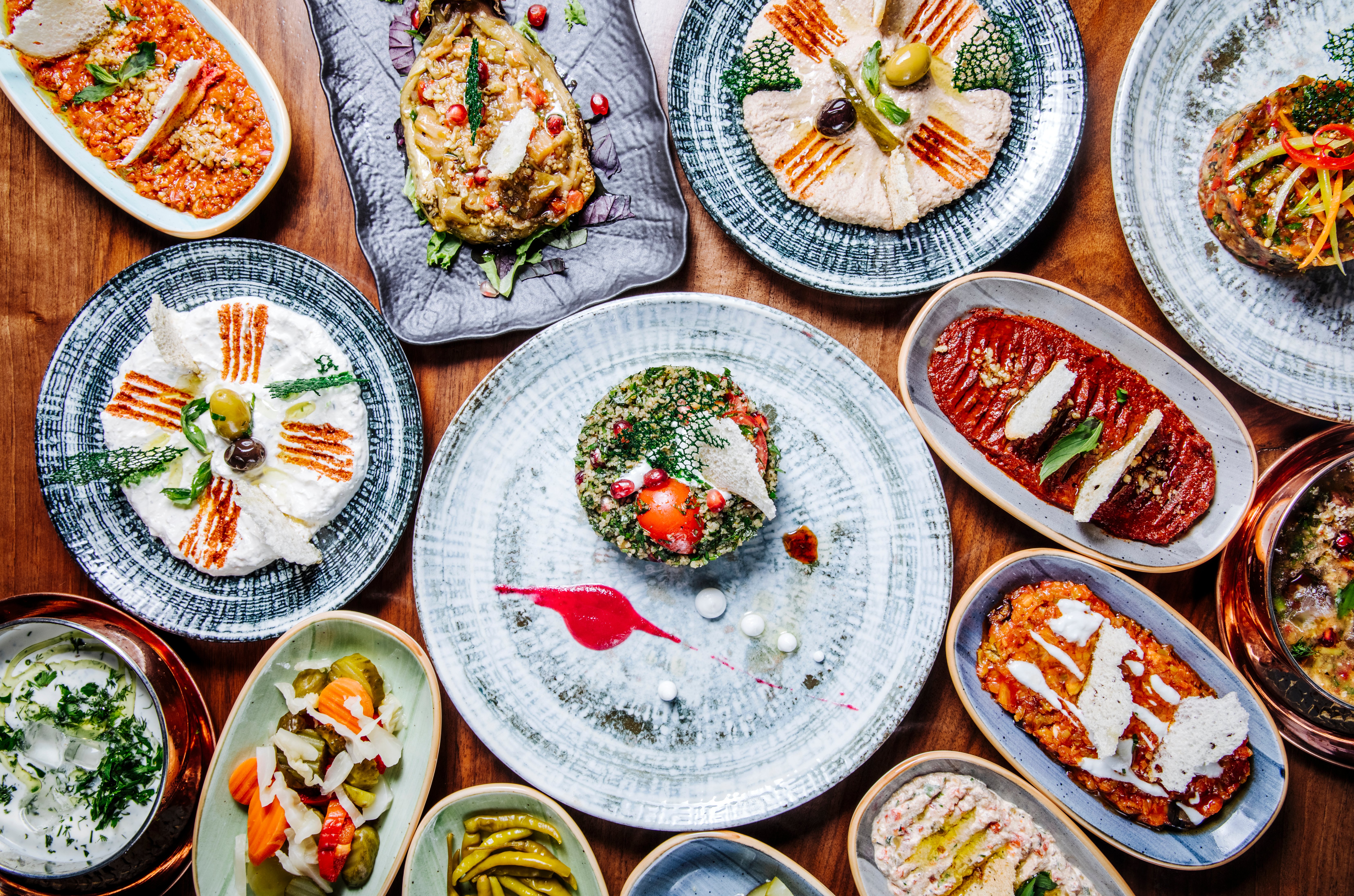 wide-selection-eastern-oriental-foods-rustic-plates-table